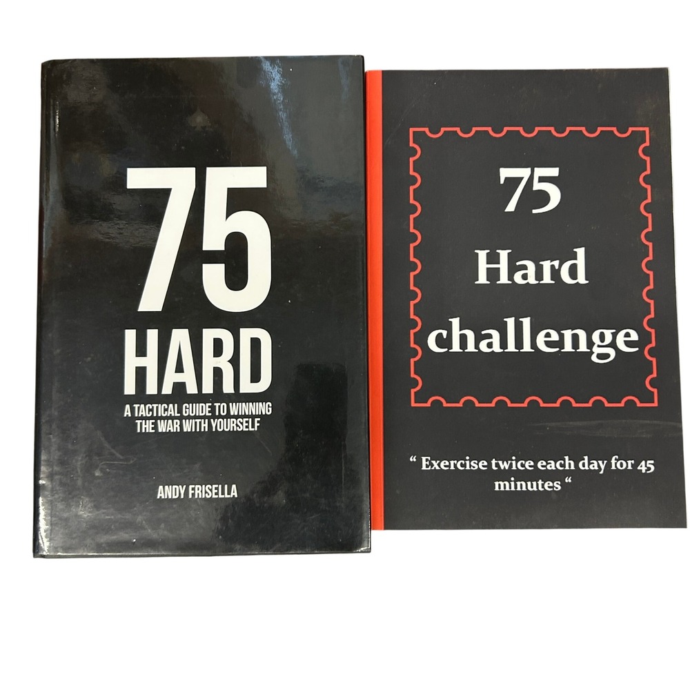 Andy Frisella 75 Hard Book & Challenge Journal Set Hardcover Paperback Guide